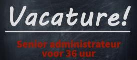 Vacature senior administrateur Vacature senior administrateur
