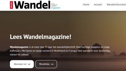 Een screenshot van Wandel Magazine